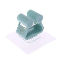 SimpleLif Broom Gripper, Non Punch Adhesive Wall Mounted Mop Holder Storage Broom Hanger Clip,Wall Mounted Organizer for Shelving