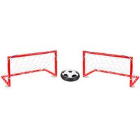 Deluxe Indoor & Outdoor Hover Soccer Set with 2 Goals - Vortex Hover Soccer Ball with Led Lights - Floating Soccer Disc with Foam Bumper for Games on any Smooth Surface Ages 3+ by Odyssey Toy