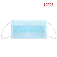 Ainany Anti-Dust Face Covers 10pcs Disposable Mouth Cover, 3-Layer Breathable, Earloop