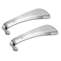 2 Pcs Stainless Steel Shoe Horn Small Handled Shoehorns for Seniors Kids,5.7"