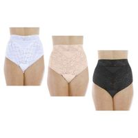 3-Pack Women's Assorted Lovely Lace Regular Absorbency Incontinence Panties Assorted Colors 1XL (Fits Hip: 43-44")