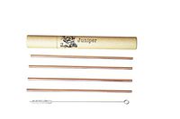 Juniper Copper Drinking Straws Set of 4, Free Cleaning Brush, Eco-friendly Packaging