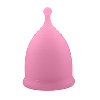 Braceus 2 PCS Women Female Lady Reusable Medical Silicone Mestrual Cup Soft Feminine Hygiene Pink S