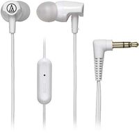 Audio-Technica ATH-CLR100iSWH SonicFuel In-Ear Headphones with In-Line Mic & Control, White