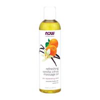 Now Foods Refreshing Vanilla Citrus Massage Oil 8oz 12 Pack