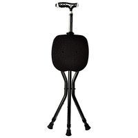 Qi Peng Crutches - Old Crutches Three-Legged Stool Cane LED with Light Handle Telescopic Old Cane Light Aluminum Rod Crutch