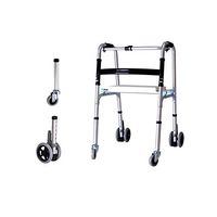 SNMBDB Disabled Elderly Rehabilitation Therapy Supplies Aluminum Walking Aid with Wheels Walker