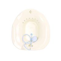 Sitz Bath with Flusher Over-Perineal Soaking Bath-Hip Bath Tub Kit-Nursing Basin for Hemorrhoidal Relief, Elderly, Patients,Beige