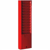 Steel Time Card Holder Rack Model 175H, 12 Slots for 8-1/2" Tall Cards-Red