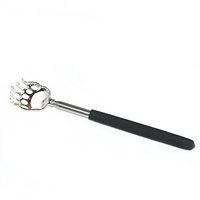 Cute Bear Claw Stainless Back Claw Back Scratcher Ultimate Extendable (Black)