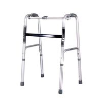 Rolling Walkers Walker Thick Aluminum Walker Folding Elderly Disabled Rehabilitation Step Stool (Color : Silver, Size : 554578cm)
