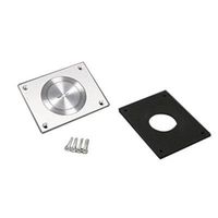 Wiremold 830CKTCAL-1/2 Aluminum 1-Gang Rectangular Communication Cover Plate 4-5/16 Inch x 3-1/4 Inch Brushed Aluminum