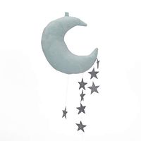 Kuhxz Cute Plush Moon Cloud Pillow Baby Room Hanging Soft Decor Bed Curtain for Healthier Life(Moon:25cm,Cloud 26x17x6cm)