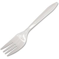 Dart F6BW, 6 1/8 Inch Style Setter White Polypropylene Fork, Plastic Disposable Catering Take Out Forks (50)