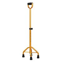 Crutches Golden Telescopic Adjustable Elderly Four-Foot Anti-Skid Single Disabled Persons with Disabilities (Size : 71~91cm)