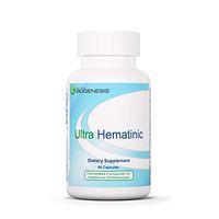 Nutra BioGenesis - Ultra Hematinic - Iron, B Vitamins and Copper for Iron Absorption, RBC Support and Energy - 60 Capsules