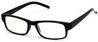 Reading Glasses Rectangular Frame Design Polite Unisex Readers (Black Frame)