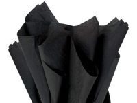 Pack of 25 Fresh Mint Floral Design Rose Size Bag Choose Tissue Paper Color (Black) npKN258