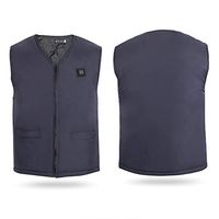 Heated Clothing, USB Intelligent Heating Sleeveless Vest Heated Jacket Heating Wind Resistant Jacket Warm(XXXXL-185#)