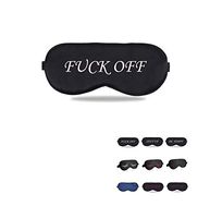 perfect trade Natural Silk Sleep mask & Blindfold,Fuck Off Eye mask for Sleeping, Black with Eyelashes,100% Silk Sleep Mask for A Full Night's Sleep,Sleep mask for Women,for Kids (Fuck Off) …
