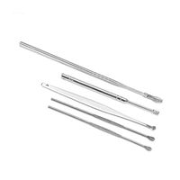 EOLOVER 5Pcs Professional Ear Tool Sets Curette Ear Pick Wax Remover Ear Cleaning Ear Pick Spoon Curette Cleaning Set