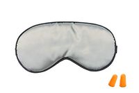 Eye Mask for Sleeping Aid Comfortable Night Silk Sleep Eye Mask Adjustable with Earplugs Sleeping (Gray)