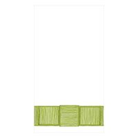 Caspari Ribbon Border Paper Guest Towel Napkins in Green - Four Packs of 15