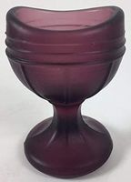 Eye Wash Bath Cup Rinse - Raised Rib - American Made - Mosser Glass USA (Amethyst Satin)