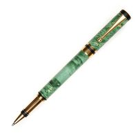 Elite Rollerball Pen - 24kt Gold - Green Box Elder