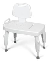 Medline MDS86960R Standard Composite Plastic Transfer Bench, White (Pack of 2)