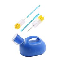 2000ML Blue Male Urine Collector Portable Potty Pee Bottle+ Cleaning Brush