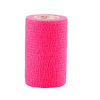 Pack of 3 Rolls Waterproof Self Adhesive Bandage Tape Finger Joints Wrap Sports Care (3 inch*6yds, Fluorescnet Pink)