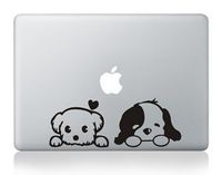 Furivy 1Puppy Dog - Apple MacBook Air/Pro/Retina 13" Laptop Sticker Decal Notebook Car (Black)
