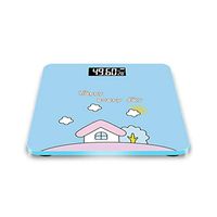 Body Fat Scale Ultra Slim 25mm High Precision Digital Bathroom Scales Body Weight Scales Weighing Scale Easy to Read - Glass Postal Scales (Color : Blue)