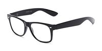 Readers.com Reading Glasses: The Mooresville Reader, Plastic Retro Square Style for Men and Women - Matte Black, 1.00