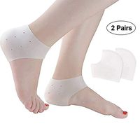 Silicone Gel Heel Foot Protector,Plantar Fasciitis Foot Arch Support Ankle Pain Relief Socks-2 Pairs