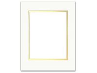 PA Framing, Double Layer Mat, 11 x 14 inches - White/Gold and White Cream Inner 