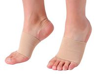 Doc Miller Premium Arch Compression Sleeves 1 Pair Perfect Option to Our Plantar Fasciitis Socks - for Plantar Fasciitis Pain Relief and Treatment for Everyday Use with Arch Support (Skin, Large)