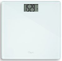 Ozeri Precision Bath Scale (440 lbs / 200 kg) in Tempered Glass, with 50 Gram Sensor Technology (0.1 lbs / 0.05 kg) and Infant, Pet & Luggage Tare, White