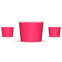 8 oz Paper Ice Cream Cups - 1,000 / Case (Pink)