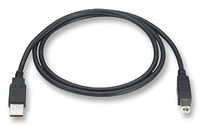 USB05-0010 - USB Cable, USB Type A Plug, USB Type B Plug, 3 m, 10 ft, USB 2.0, Black (Pack of 2)