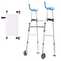 FLYSXP Armrest Frame Walker Aluminum Alloy with Armrest Folding Auxiliary Bathtub Can Sit Elderly Disabled 50cm × 41.5cm × 76.5cm Wheelchair