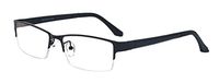 ALWAYSUV Black Half Frame TR90 Shortsighted Nearsighted Myopia Distance Glasses for Women/Men -3.0