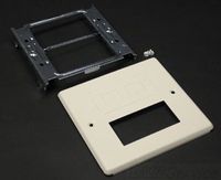Wiremold/Legrand - V4047Rf - 2-Gang Rectangular Opening Faceplate Ivory
