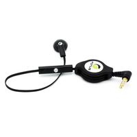 Fonus Retractable Mono Headset Headphones and In-Line Microphone Hands Free for Pantech Renue, Breakout, Marauder, Hotshot, Flex