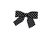 Reliant Ribbon 5189-03105-3X2 Grosgrain Dot Twist Tie Bows - Large Bows, 7/8 Inch X 100 Pieces, Black