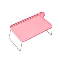 LLtidmsWL Sofa Bed Tray Table with Folding Legs Laptop Breakfast Bed Tray for Eating Studying Pink