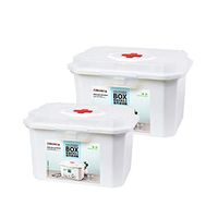 JD Home Large Medical Box Family Storage Small Medicine Box Portable Small Full Set of Emergency Medicine Box Storage Box Set