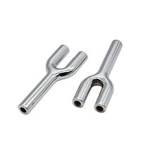 Metal Two Hose Snuff Tube Snorters Double Tube Sniffer (2 pcs)