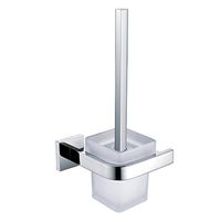 Leyden TM Bathroom Wall Mounted Toilet Brush Holder Set Handle with Holder Wall Mount, Stainless Steel Chrome Finish